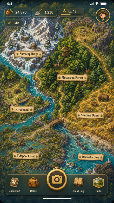 Safari Day, the sanctuary map where adopted animals live